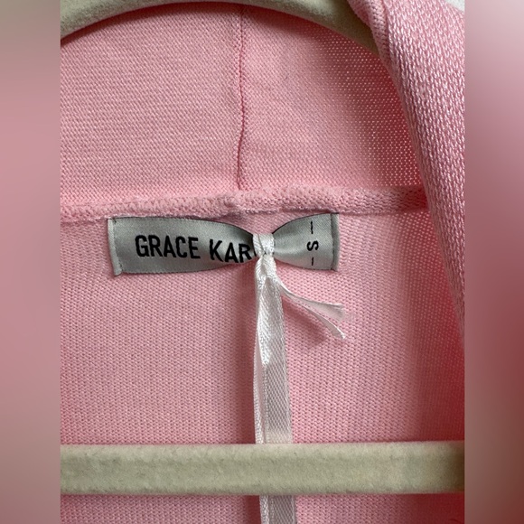 Grace Karin Women’s Baby Pink Solid Open Front Long Cardigan Sweater, Viscose - Picture 4 of 16